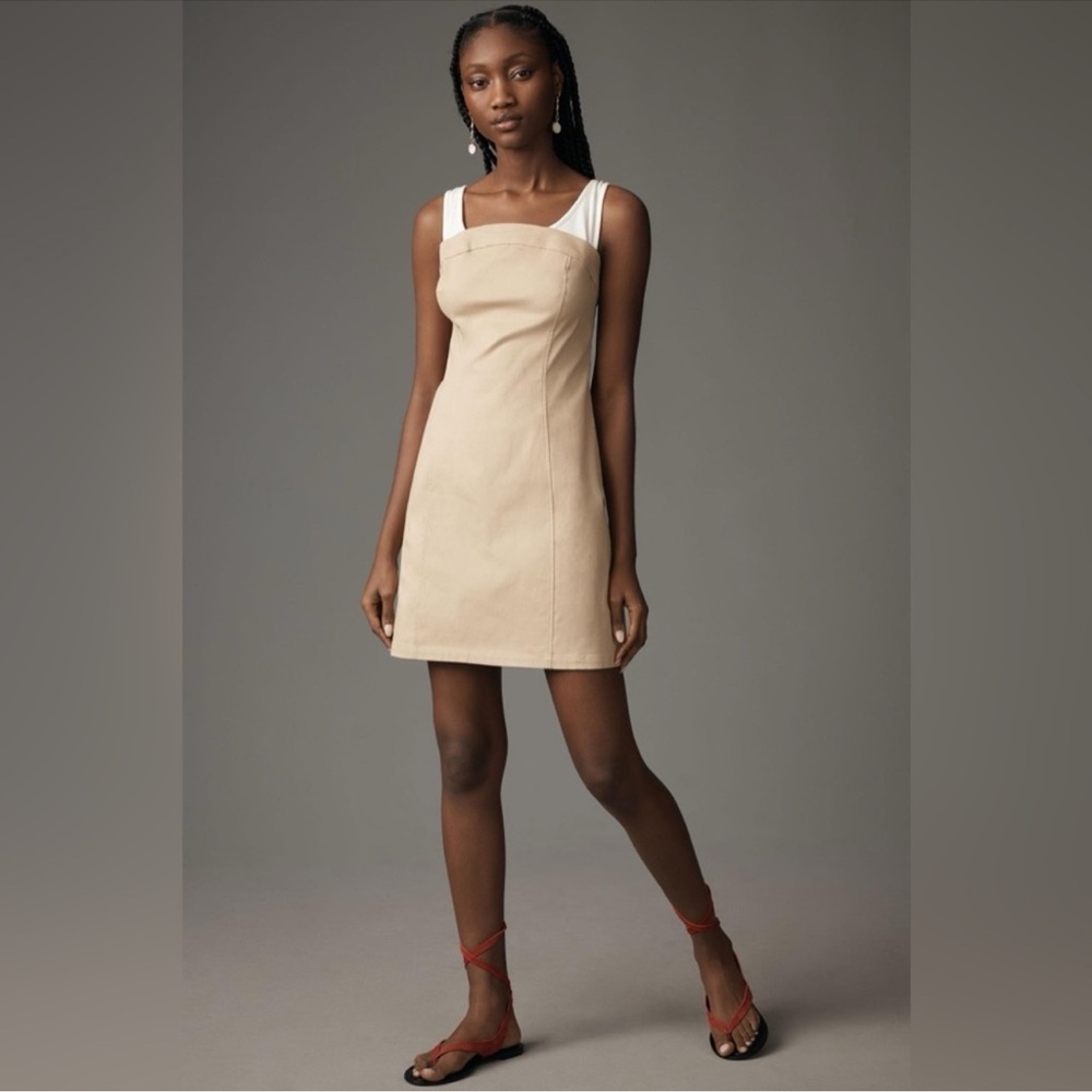 Anthropologie Beige Mini Dress